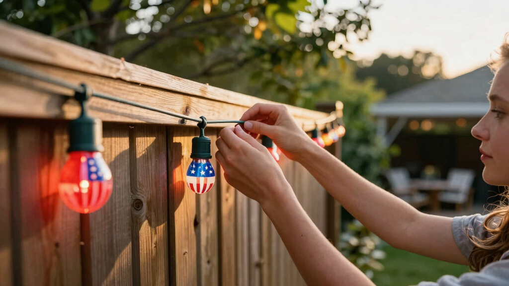patriotic outdoor string lights