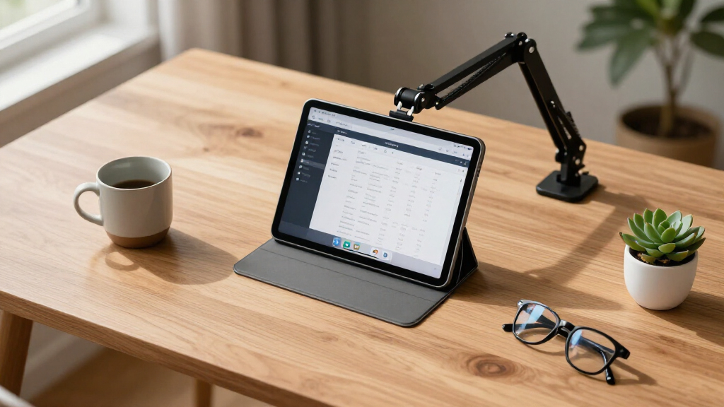 desk mounted tablet arm