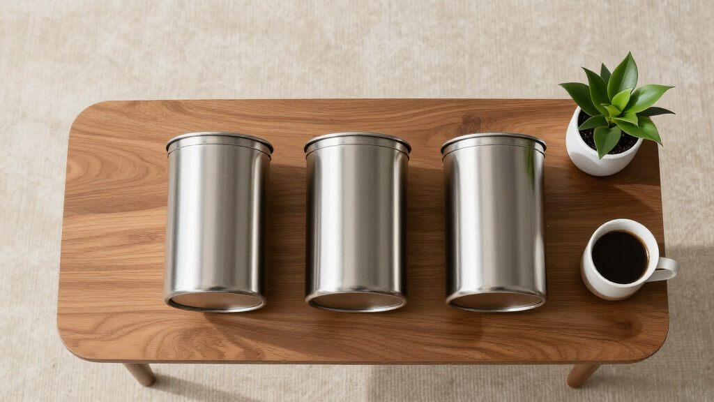 stainless steel storage jar set