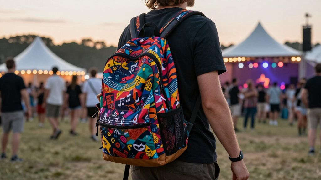 music festival themed backpacks