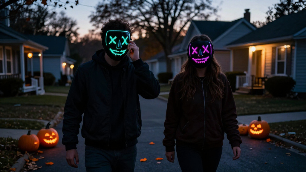 smart LED Halloween masks
