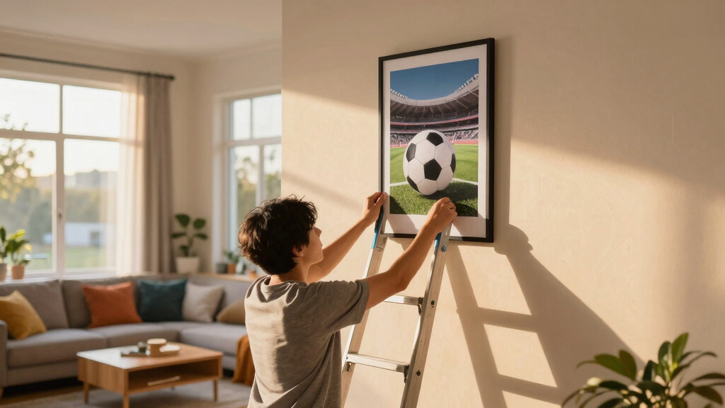 soccer-themed wall art