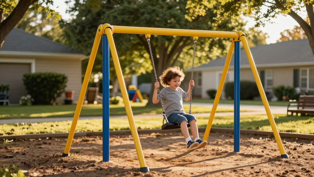 outdoor playsets with swings