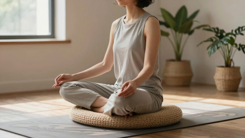 meditation cushions and mats
