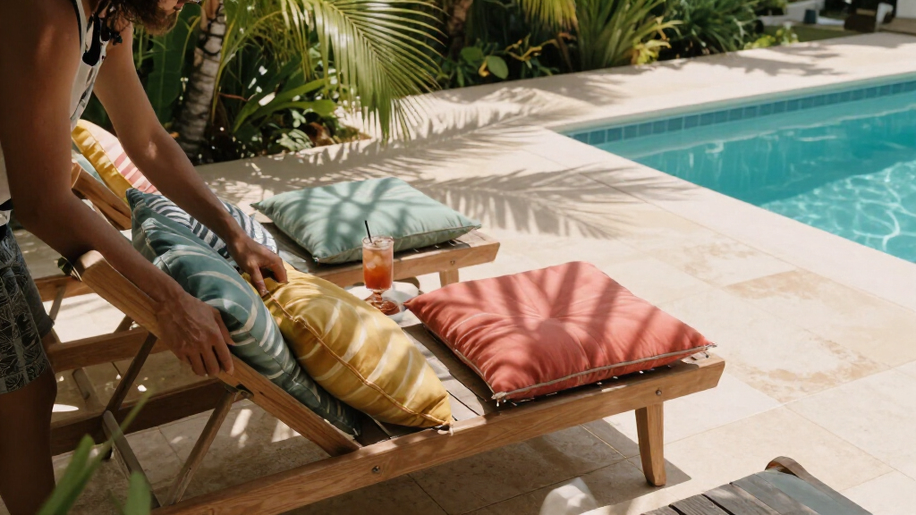 poolside seating layout