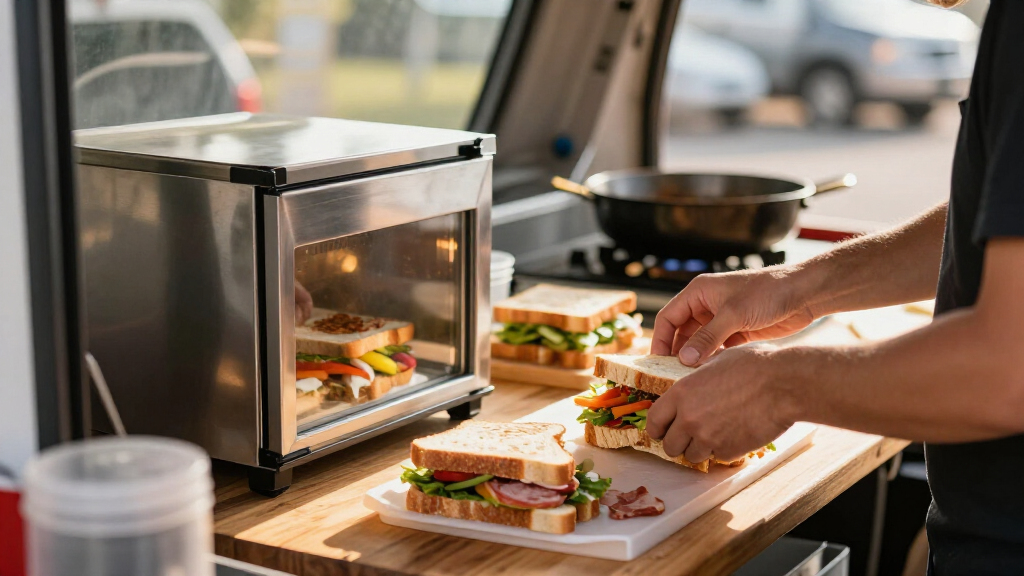best sandwich prep refrigerator for mobile kitchen