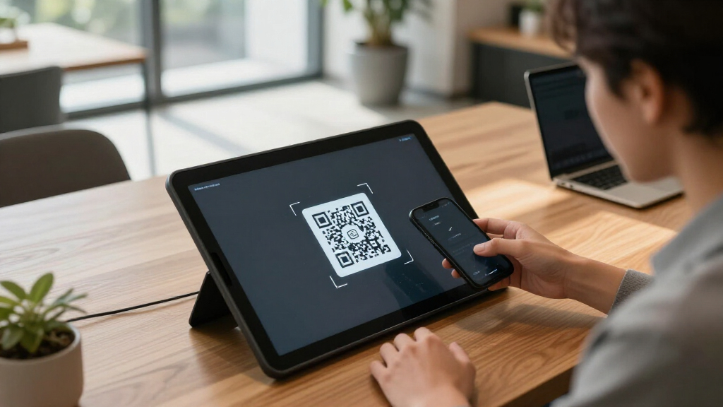 Interactive board with QR sharing