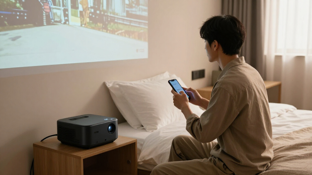 mini projector for travel and hotel rooms