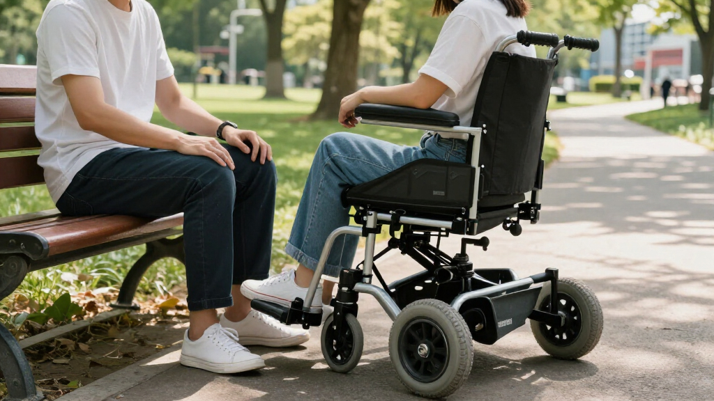lightweight power wheelchair foldable