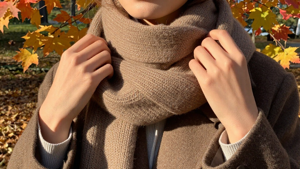 fall cozy chunky knit scarves