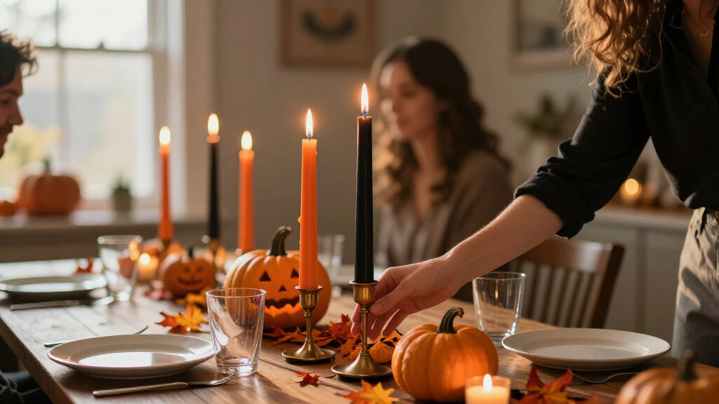 Halloween taper candles