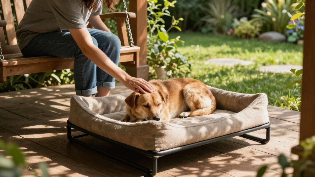 elevated dog bed outdoor