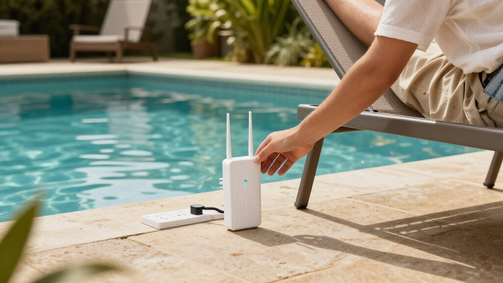 wifi extender for backyard pool area