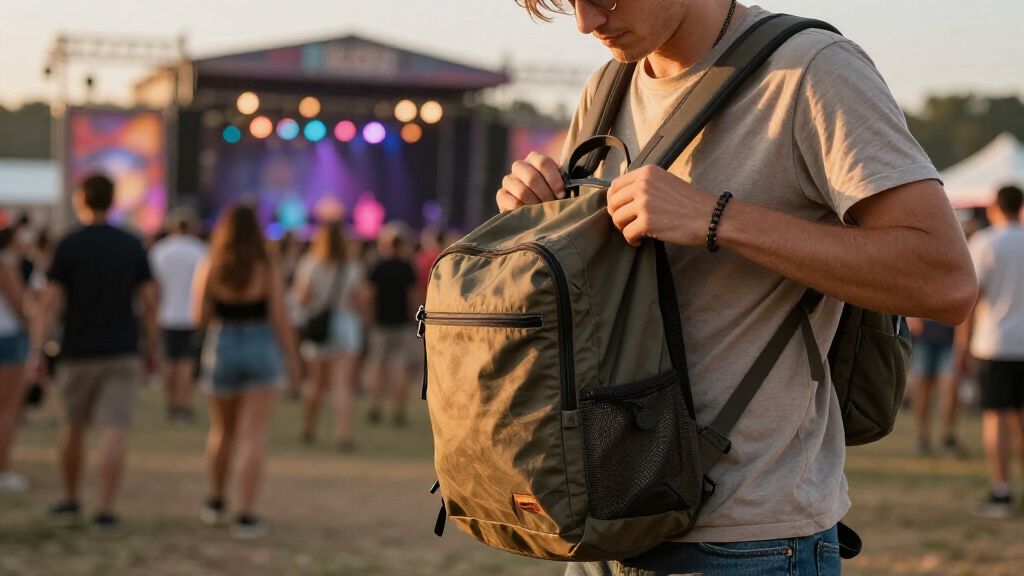 anti theft backpack for festival travel