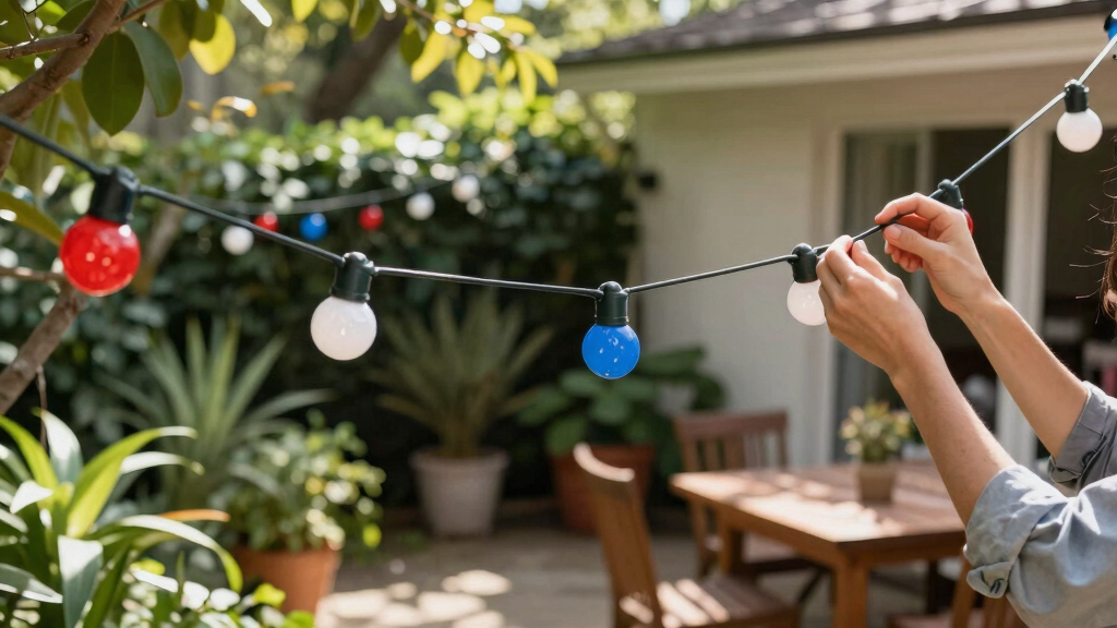 patriotic outdoor string lights