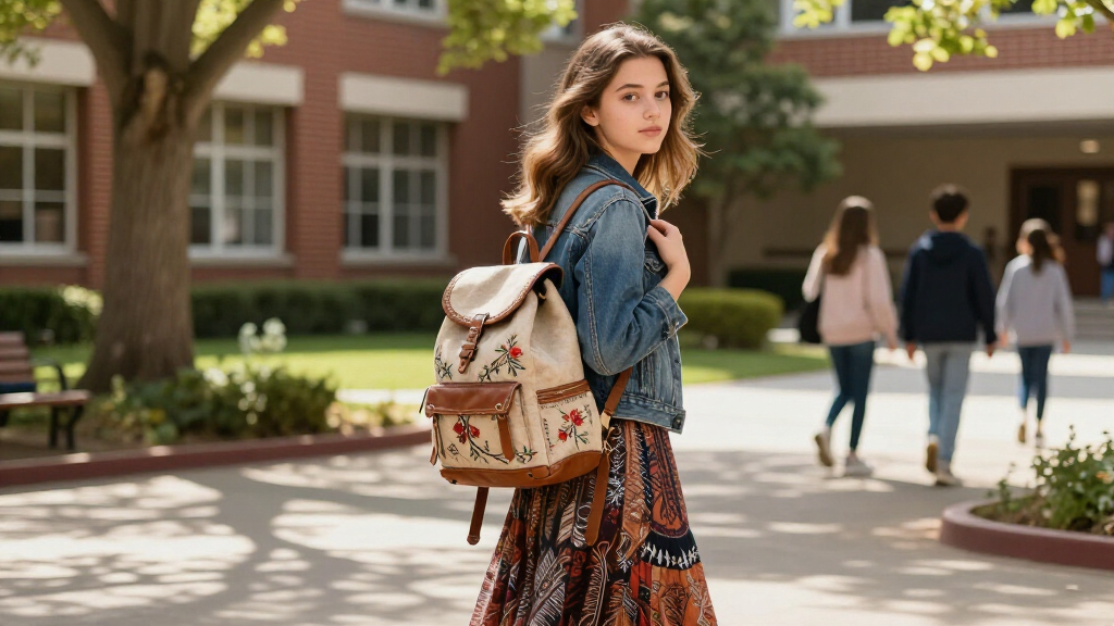 boho school backpacks