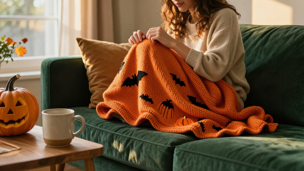 Halloween throw blankets