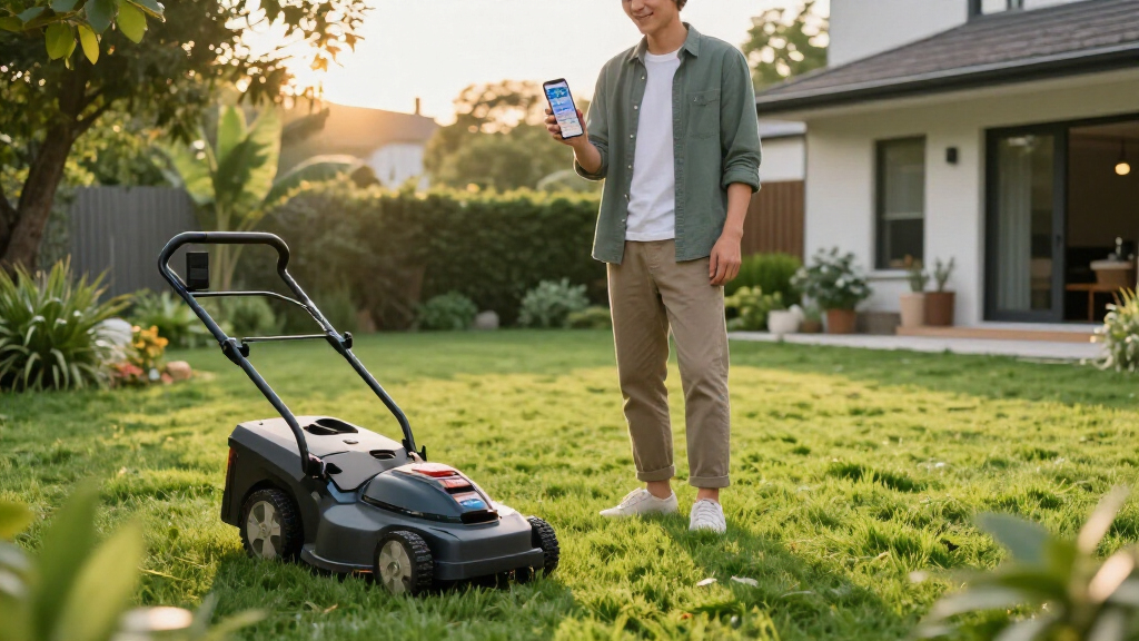 robotic lawn mower with app control