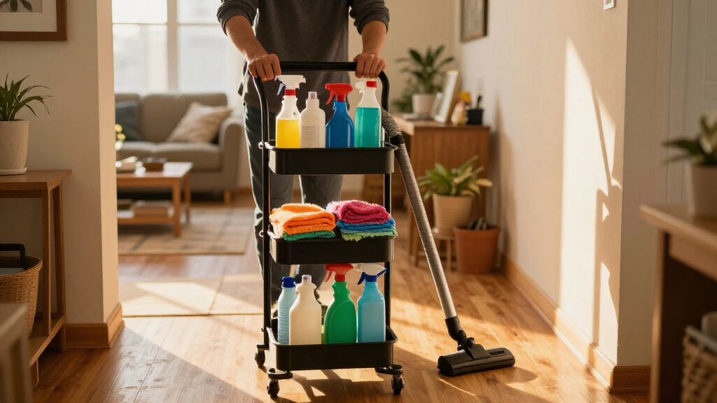 best cleaning carts for multi-room homes