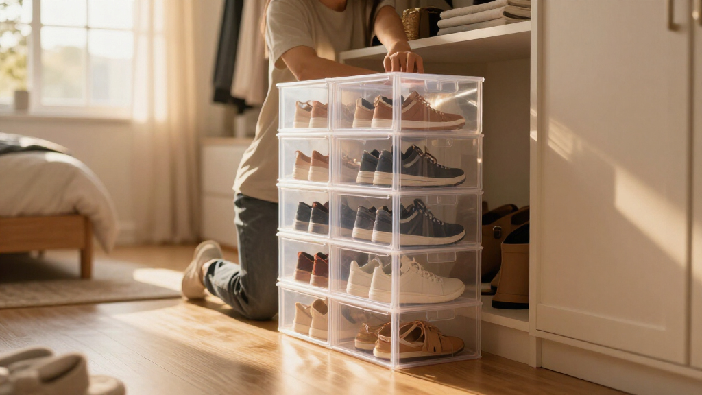shoe organizers to declutter bedroom floors