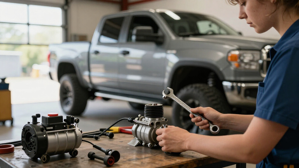 air suspension compressor systems for pickups