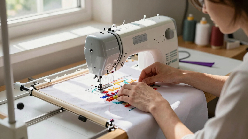 embroidery machine with large hoop area