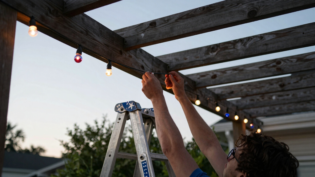 patriotic outdoor string lights