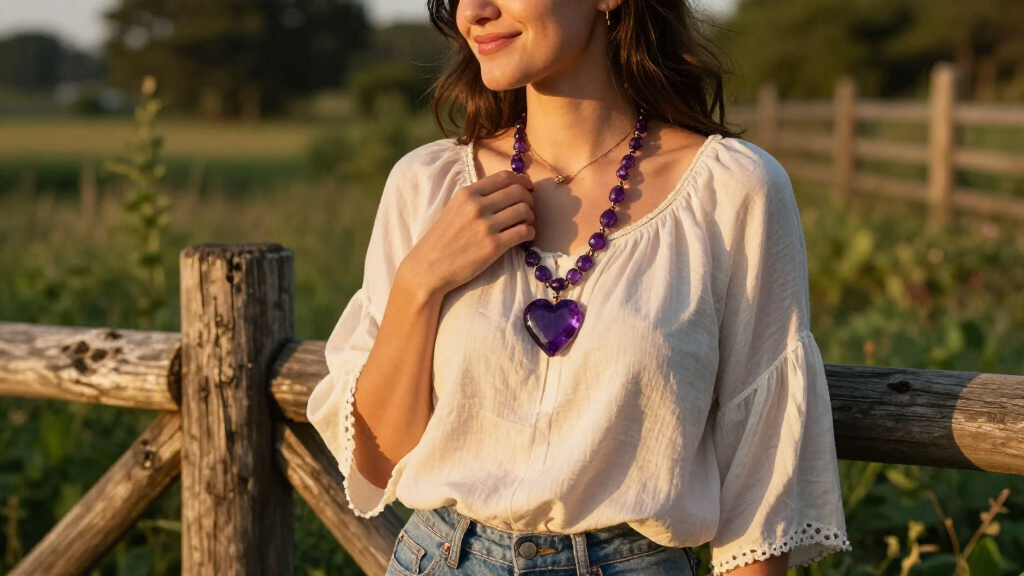best chunky amethyst heart necklaces