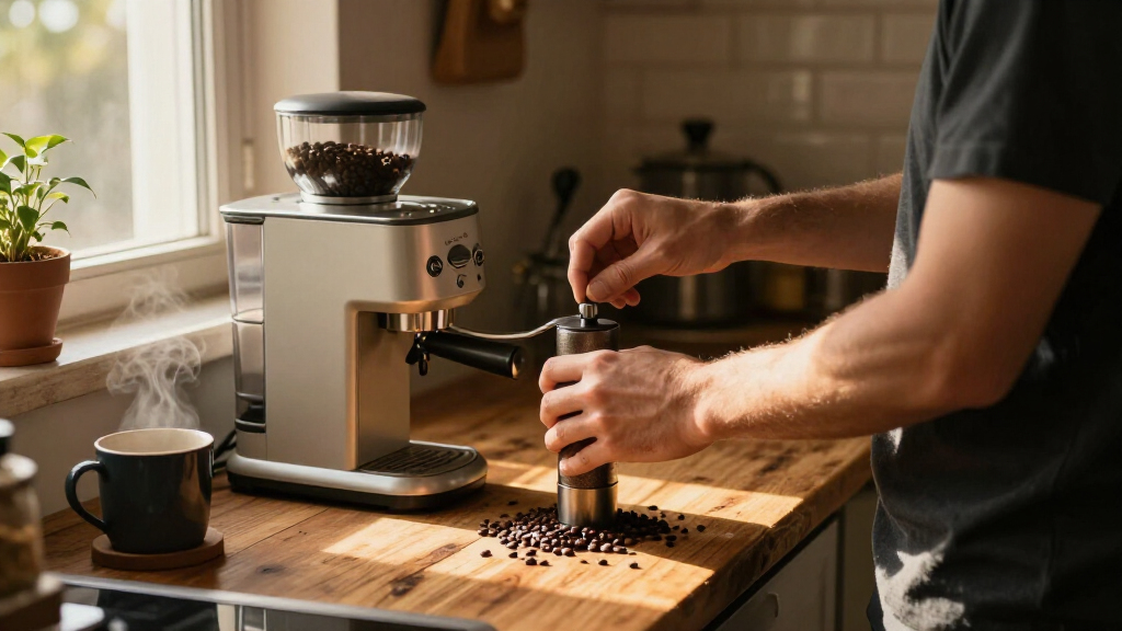 coffee maker with grinder
