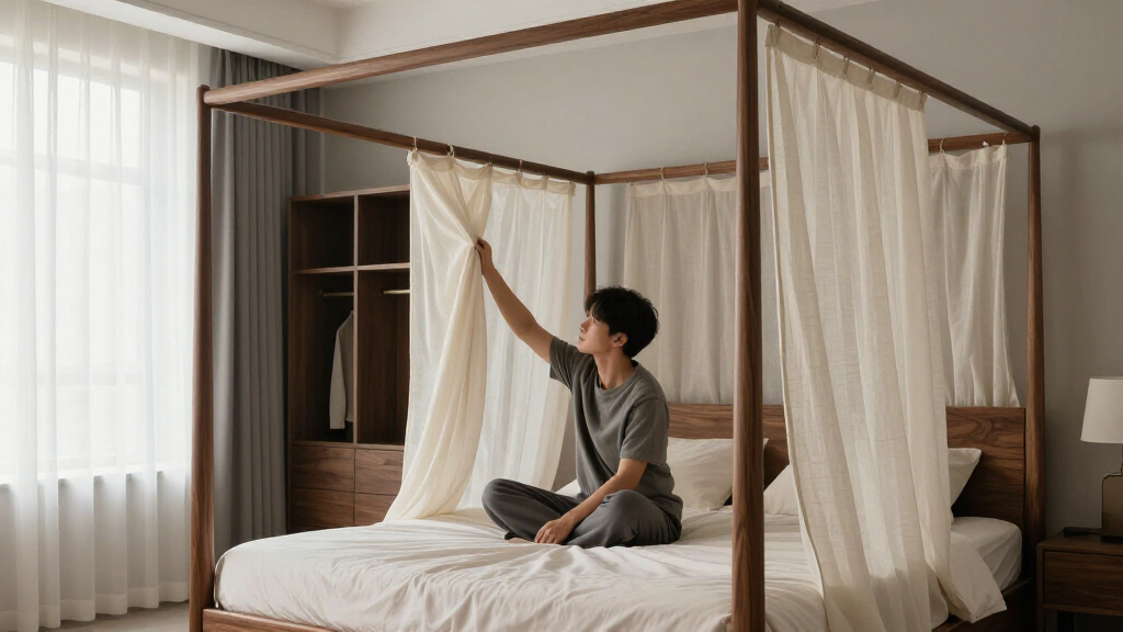 solid wood canopy bed king