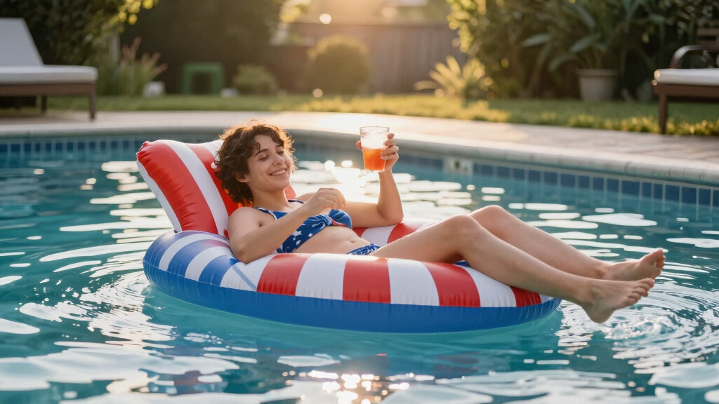 patriotic pool floaties