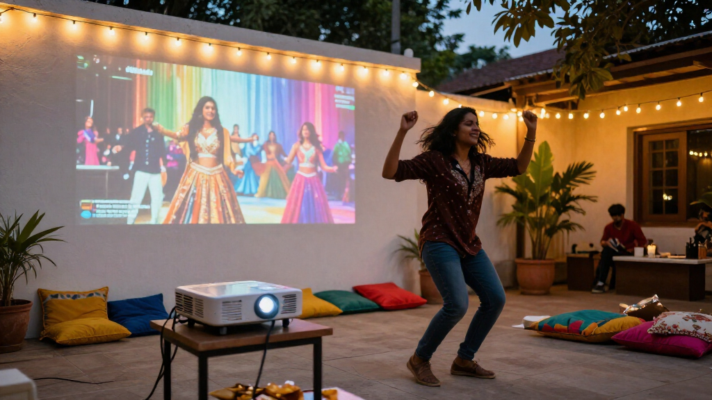 portable projector for bollywood song parties