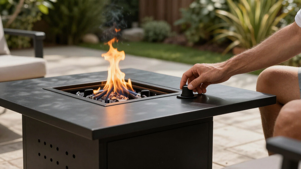 gas fire pit table