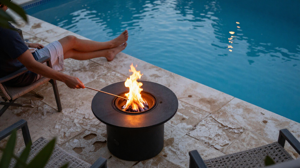 poolside fire pits