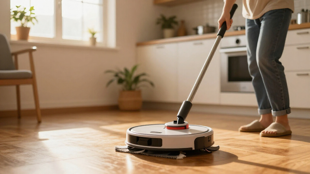 robot mop self cleaning
