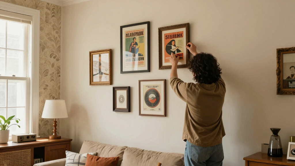 vintage-inspired wall art