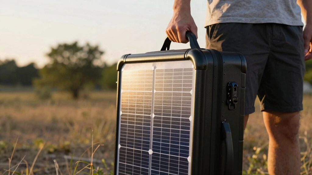 solar panel suitcase for emergency power