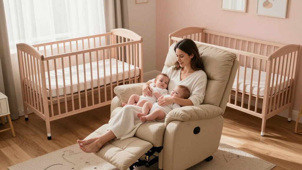 glider recliners for twin nursery setups