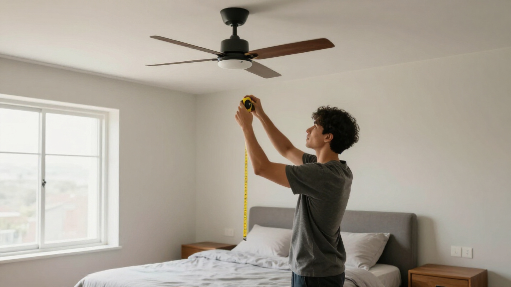ceiling fan size for bedroom