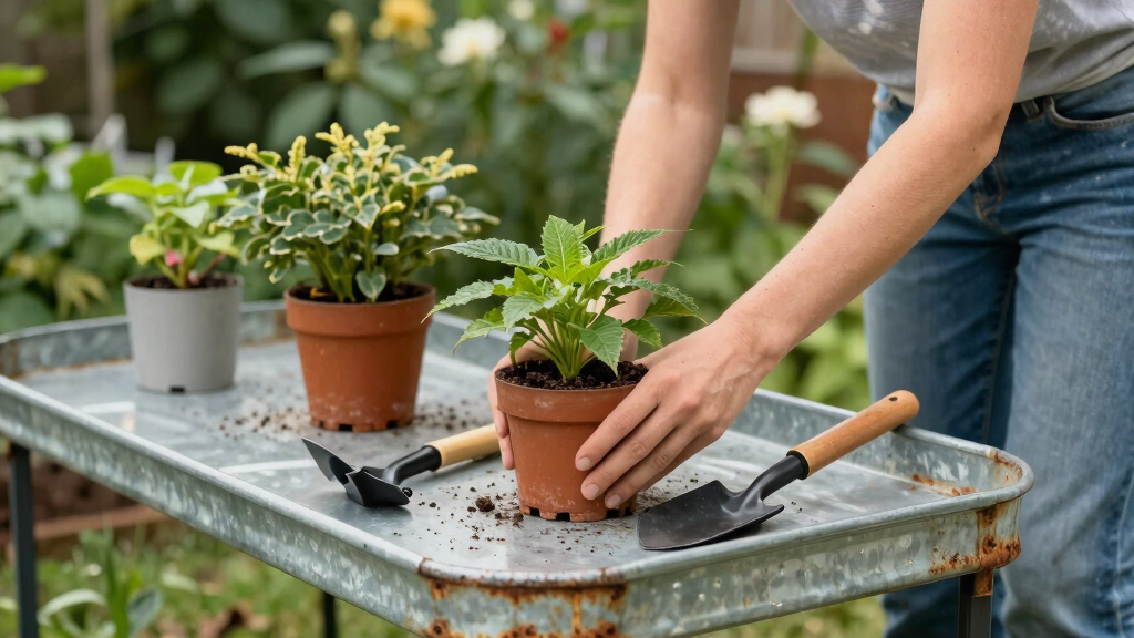 best metal potting benches