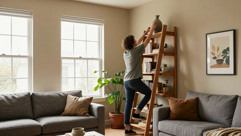 best bookshelf ladder style for living room