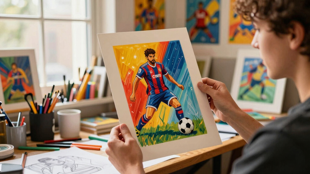 soccer fan art prints