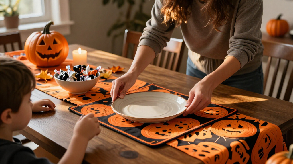 Halloween tablecloths and placemats