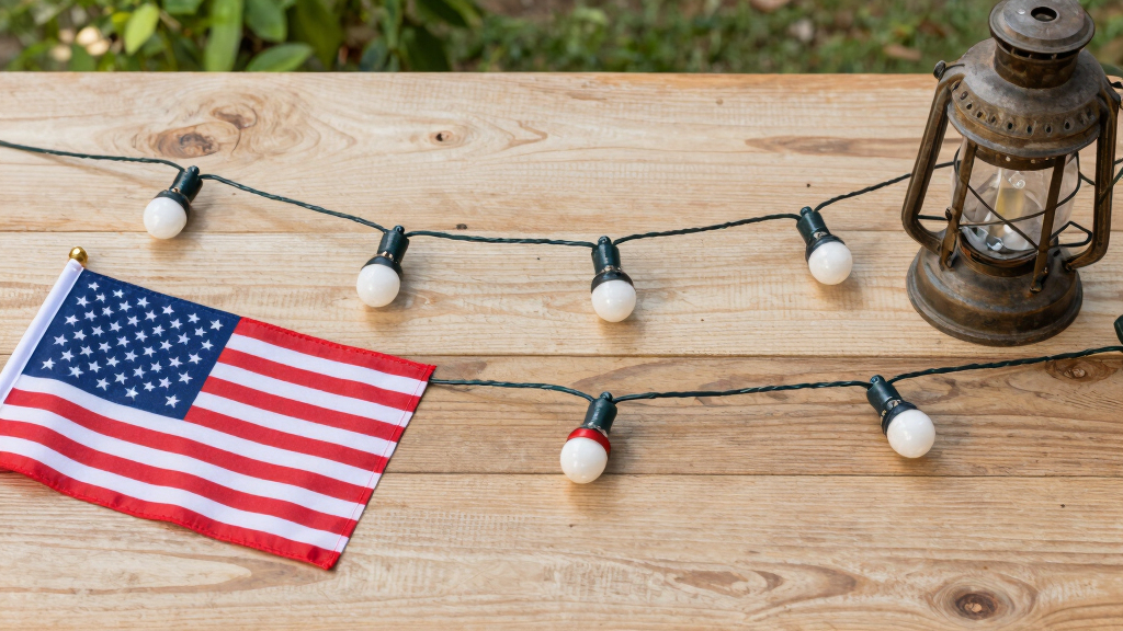 patriotic outdoor string lights