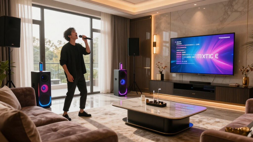 luxury karaoke party setup
