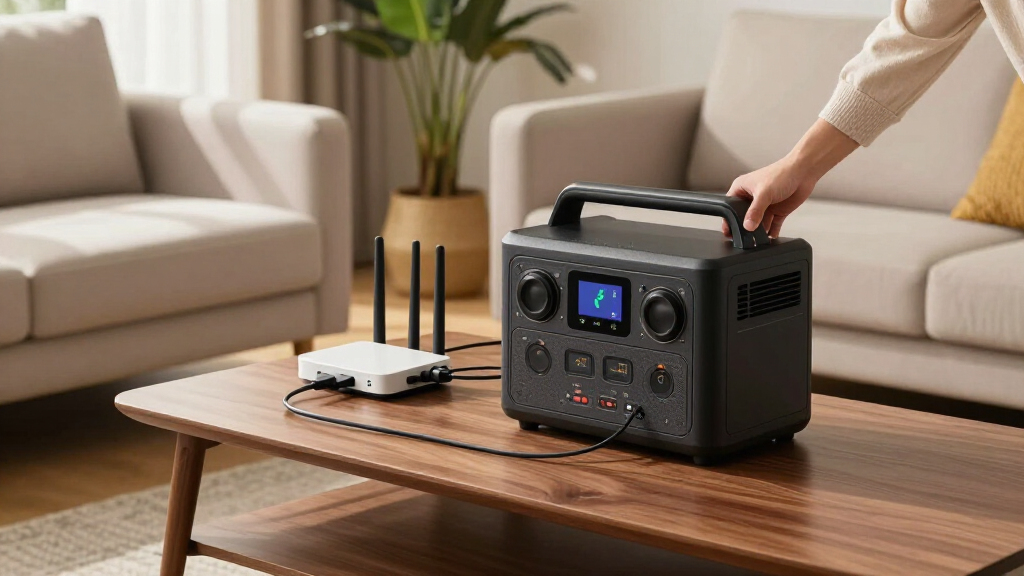 best large portable power station for modem and router backup