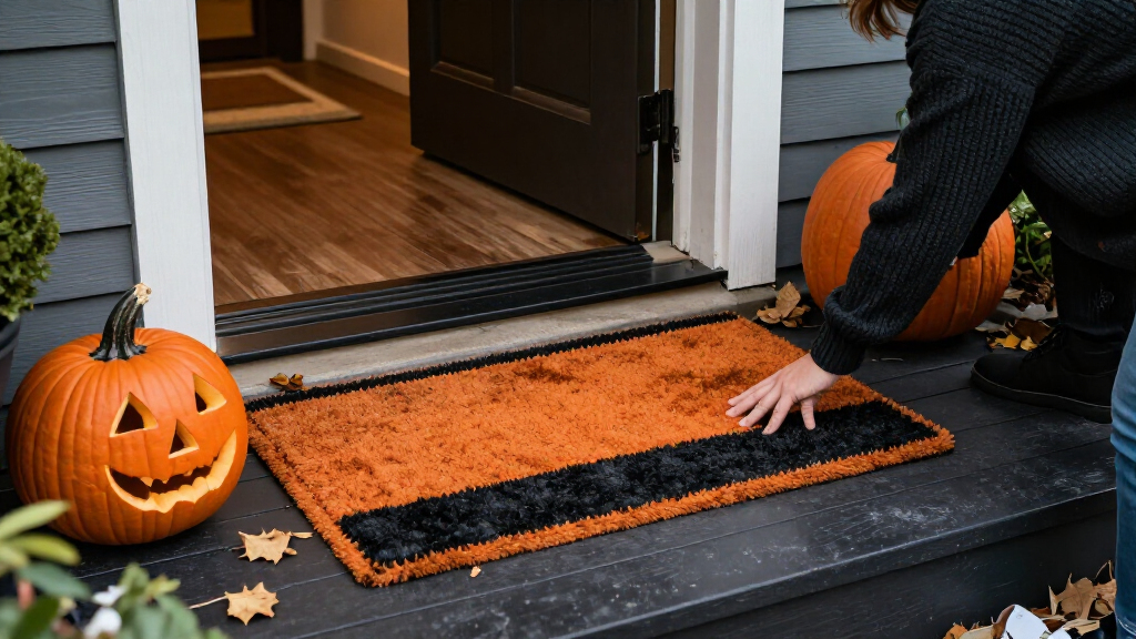 Halloween outdoor door mats