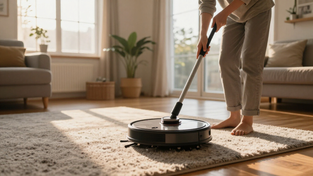 robot mop with carpet detection