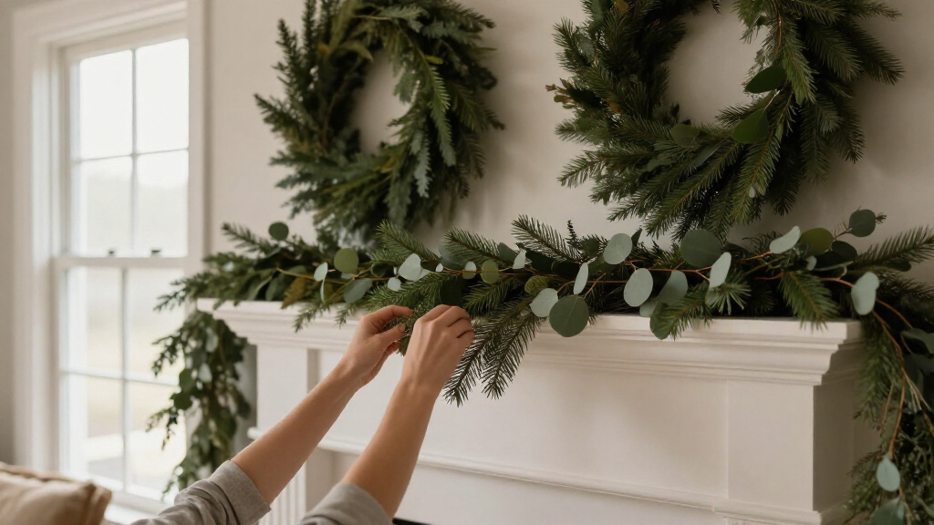 wreaths garland sets for mantels