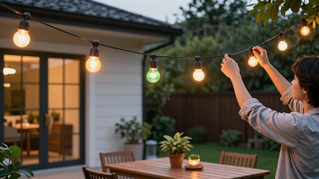 smart outdoor string lights